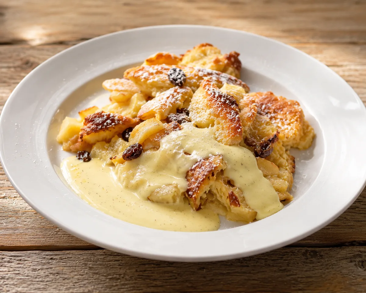 Ofenschlupfer mit Vanillesoße