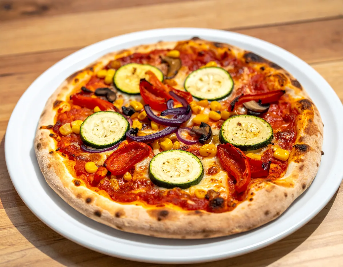Reste-Pizza mit Gemüseresten