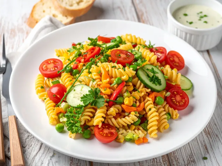 Nudelsalat mit Gemüse