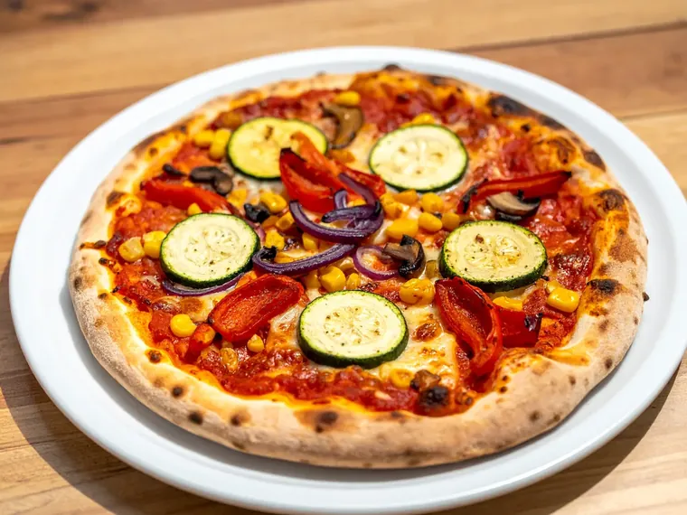 Reste-Pizza mit Gemüseresten